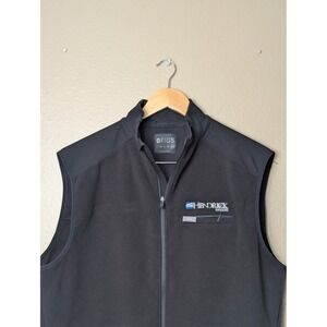 FIGS Fleece Vest Mens XXL Black Full Zip Hendrick Health Medical Workwear Pocket